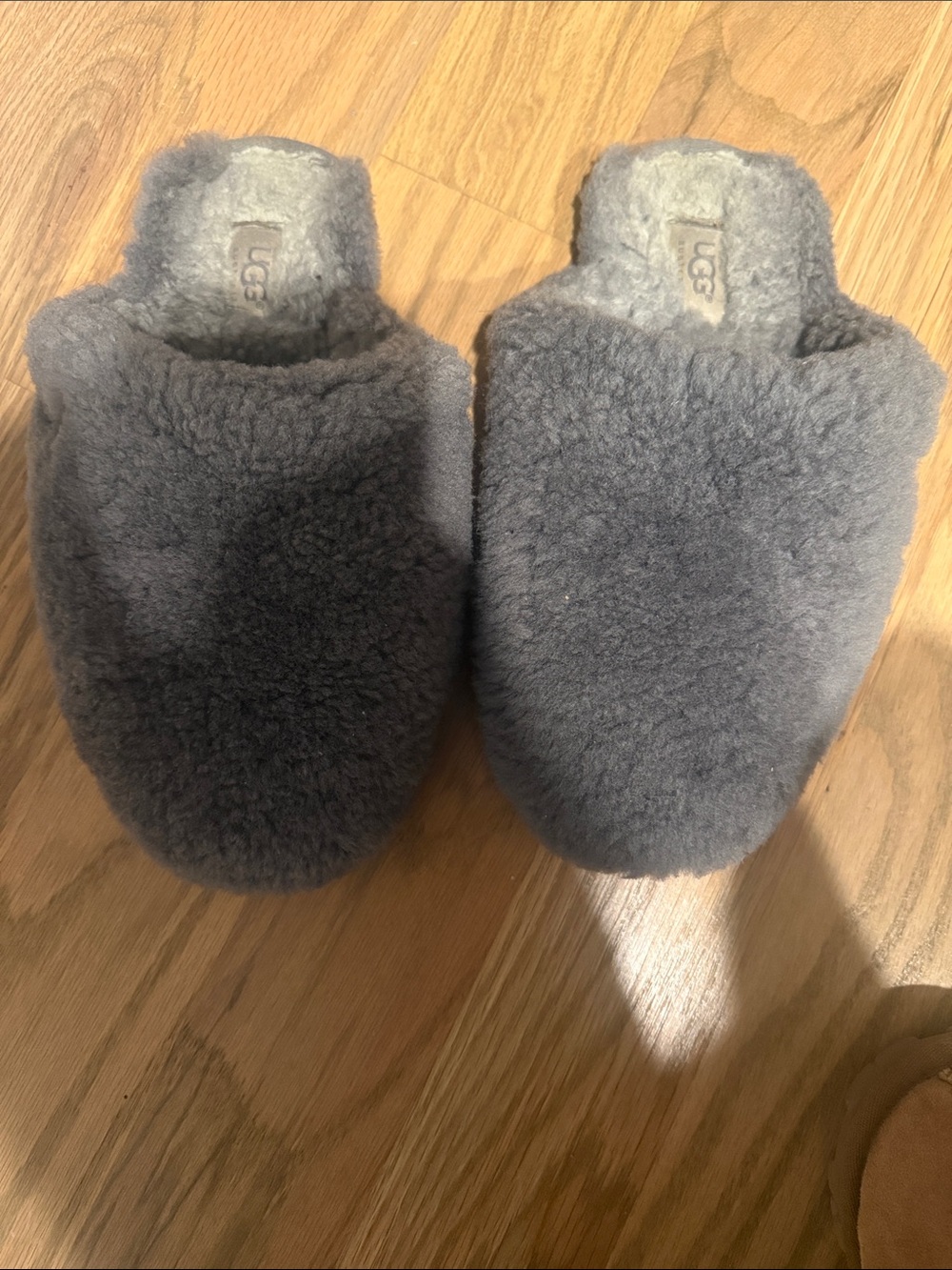 UGG Gray Shearling Slippers